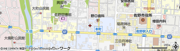 佐野信用金庫　総務部周辺の地図