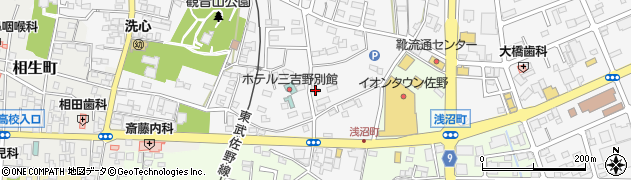 栃木県佐野市富岡町318周辺の地図