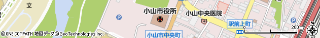 栃木県小山市周辺の地図