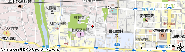 栃木県佐野市大蔵町周辺の地図