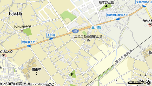 〒373-0024 群馬県太田市上小林町の地図
