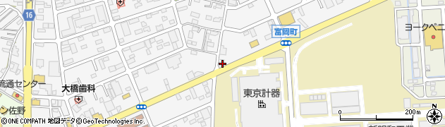 栃木県佐野市富岡町1643周辺の地図