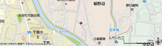 茨城県筑西市稲野辺307周辺の地図