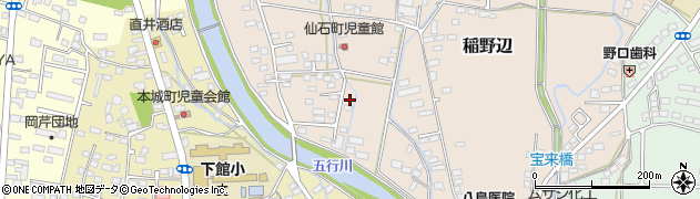 茨城県筑西市稲野辺392周辺の地図