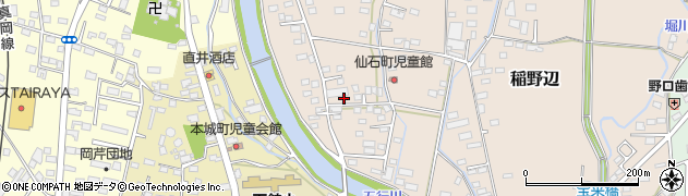 茨城県筑西市稲野辺592周辺の地図