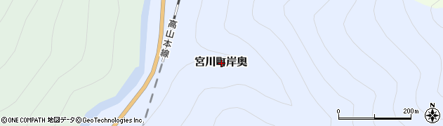 岐阜県飛騨市宮川町岸奥周辺の地図