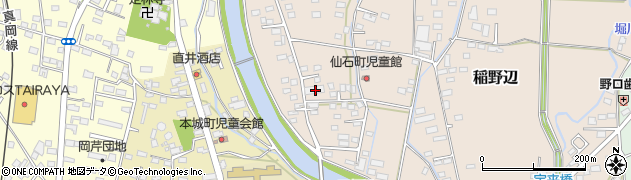 茨城県筑西市稲野辺387周辺の地図