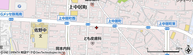高崎上中居郵便局 ＡＴＭ周辺の地図