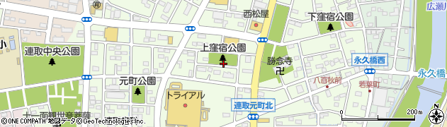 伊勢崎市上窪宿公園周辺の地図