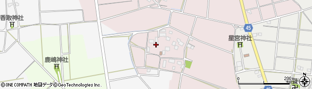 茨城県筑西市柳周辺の地図