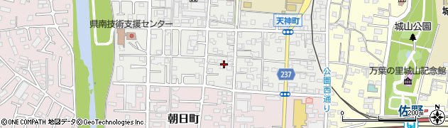 栃木県佐野市天神町周辺の地図