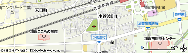 小菅波公園周辺の地図