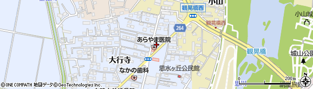 栃木県小山市大行寺1068周辺の地図