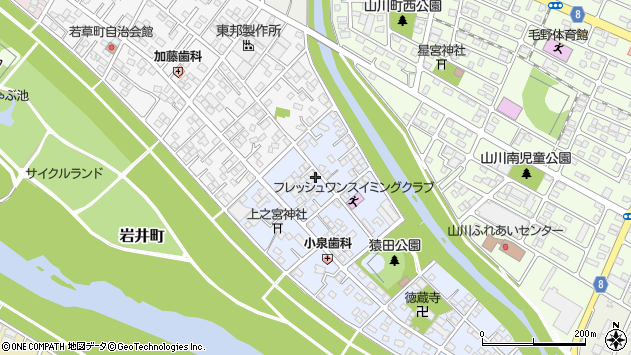 〒326-0023 栃木県足利市猿田町の地図
