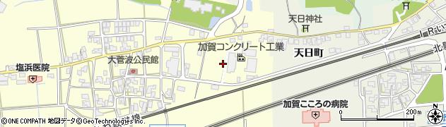 石川県加賀市大菅波町（ヲ）周辺の地図