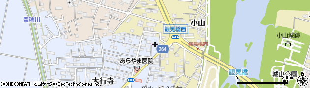 栃木県小山市大行寺1078周辺の地図