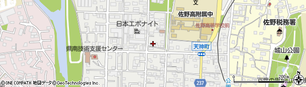 栃木県佐野市天神町812周辺の地図