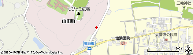 石川県加賀市山田町（フ）周辺の地図