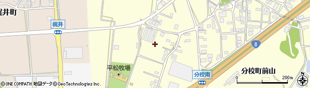 石川県加賀市分校町（る）周辺の地図