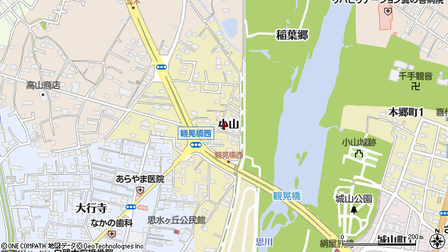 〒323-0825 栃木県小山市小山の地図