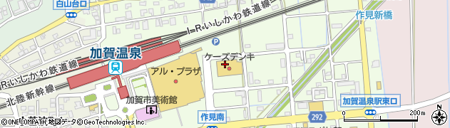 石川県加賀市作見町（ル）周辺の地図