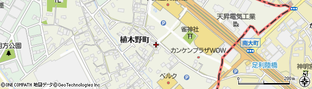 群馬県太田市植木野町周辺の地図