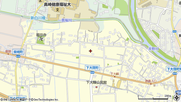 〒370-0034 群馬県高崎市下大類町の地図