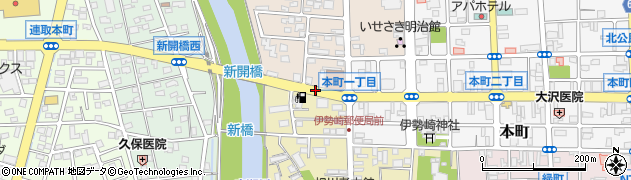 伊勢崎郵便局前周辺の地図