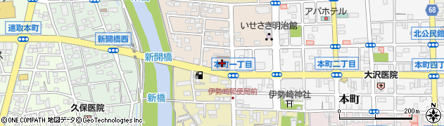 伊勢崎郵便局集荷周辺の地図
