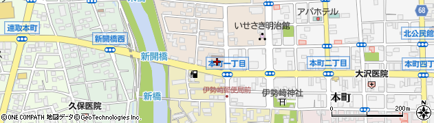 伊勢崎郵便局　荷物集荷周辺の地図