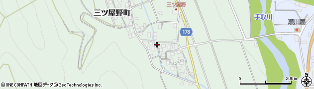 石川県白山市三ツ屋野町（ロ）周辺の地図