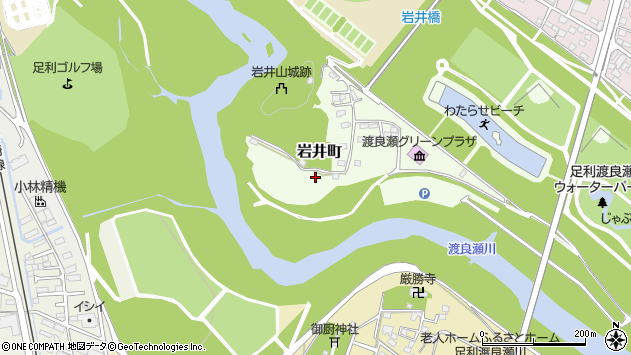 〒326-0046 栃木県足利市岩井町の地図