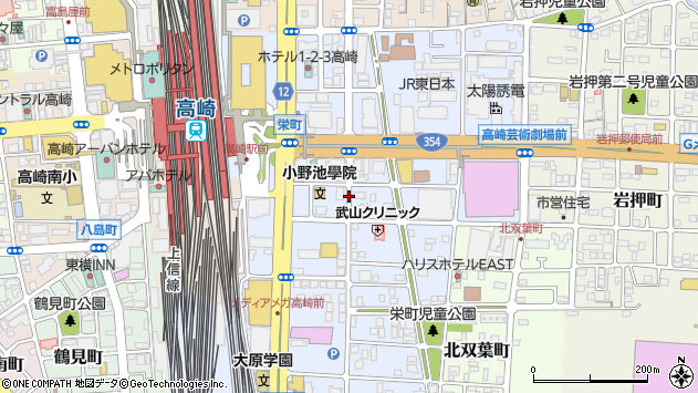 〒370-0841 群馬県高崎市栄町の地図