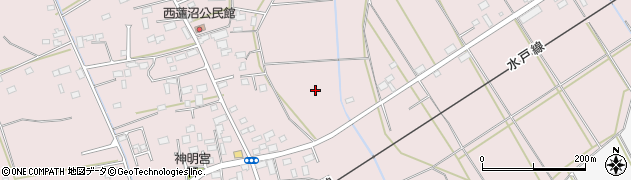 茨城県筑西市蓮沼周辺の地図