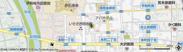 伊勢崎市大手公園周辺の地図