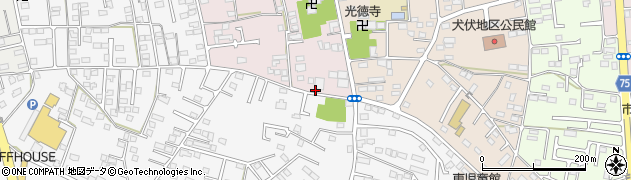 栃木県佐野市犬伏中町1824周辺の地図