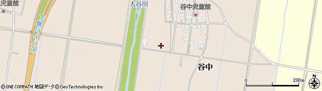 茨城県筑西市谷中周辺の地図