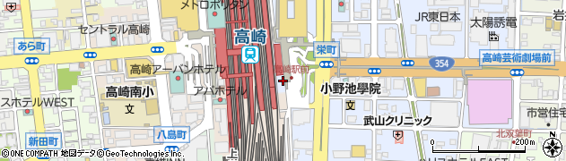 高崎警察署高崎駅東交番周辺の地図