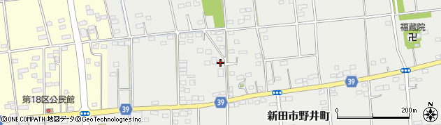 群馬県太田市新田市野井町1630-2周辺の地図