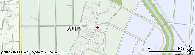 栃木県小山市大川島周辺の地図