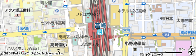Hotel Metropolitan Takasaki レストラン ブラッスリー ローリエ周辺の地図