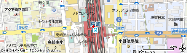 高崎駅東口駐輪場周辺の地図