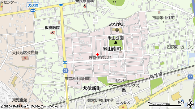 〒327-0818 栃木県佐野市米山南町の地図