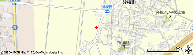 石川県加賀市分校町（ヨ）周辺の地図