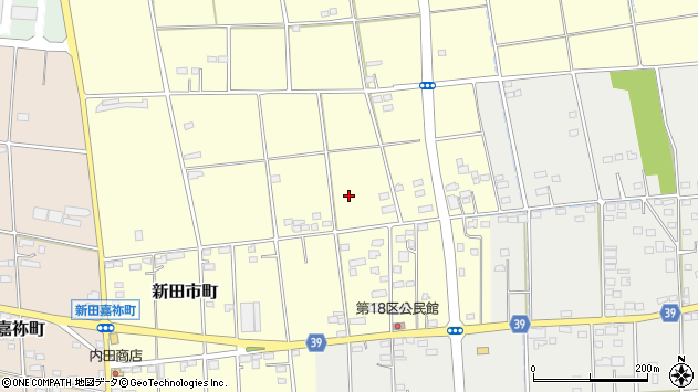 〒370-0304 群馬県太田市新田市町の地図