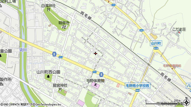 〒326-0021 栃木県足利市山川町の地図