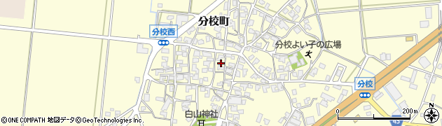 石川県加賀市分校町リ周辺の地図