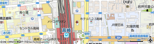 ヤマダデンキＬＡＢＩ１　ＬＩＦＥ　ＳＥＬＥＣＴ高崎周辺の地図