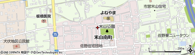 栃木県佐野市米山南町35周辺の地図