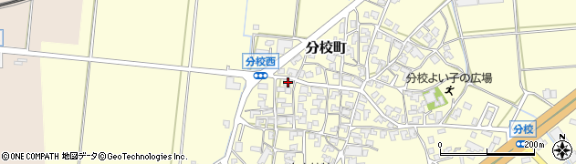 石川県加賀市分校町リ140周辺の地図